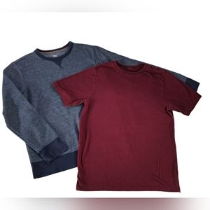 XL (14-16) Blue Atlantic Works Sweatshirt & Maroon Wonder Nation Tshirt
